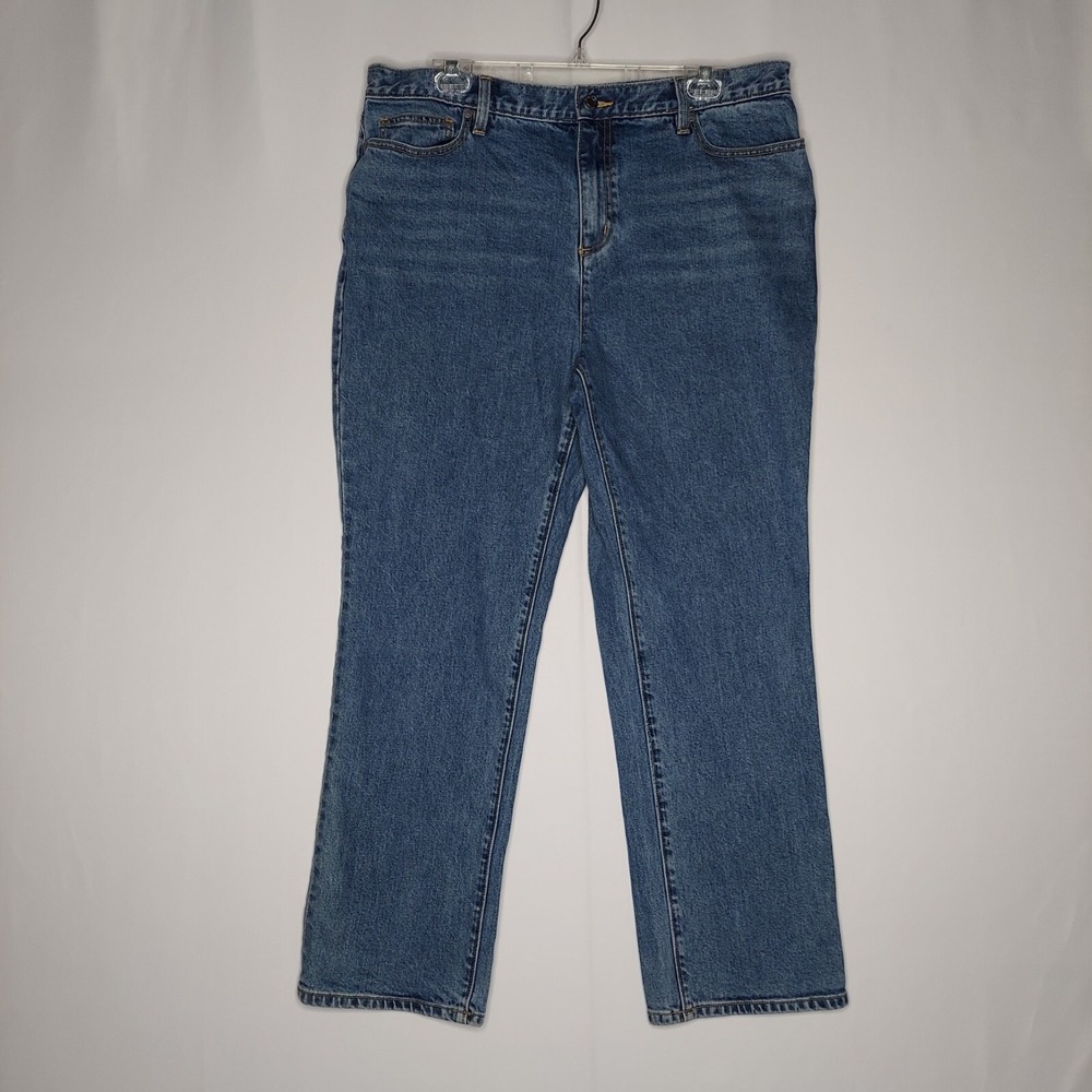 Lands End‎ Women Jeans 16P High Rise Straight
